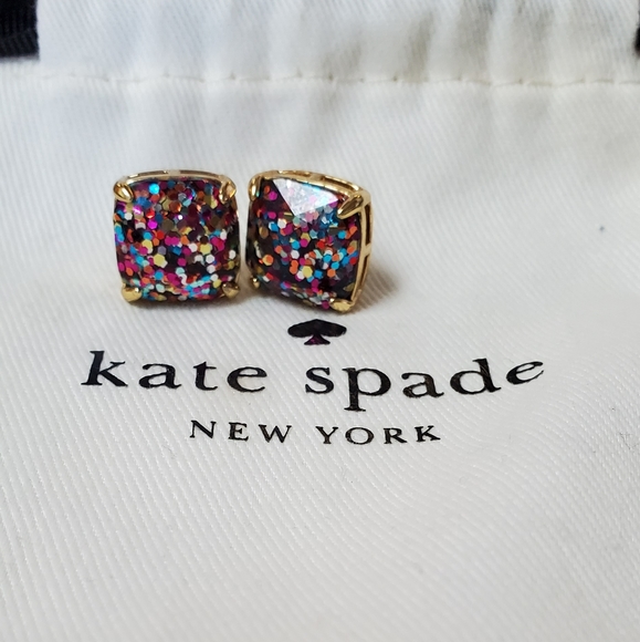 kate spade Jewelry - NWOT Kate Spade Square Glitter Studs